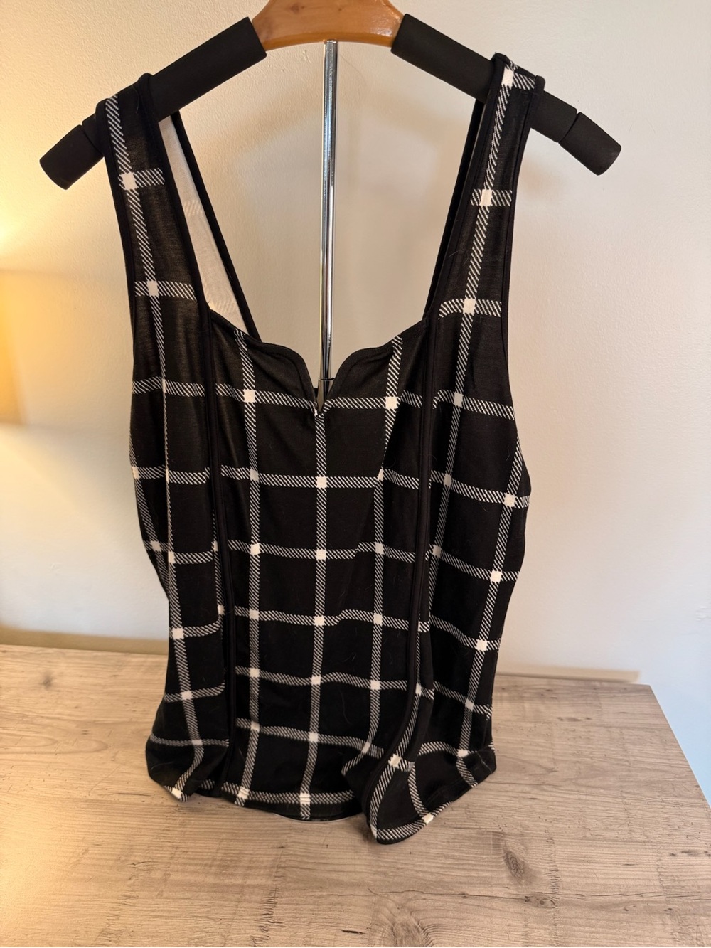 torrid Black and White Plaid Tank